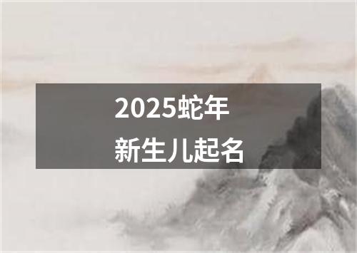 2025蛇年新生儿起名