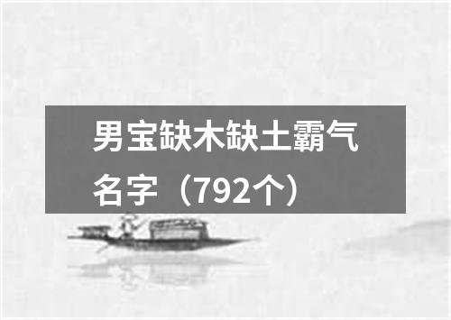 男宝缺木缺土霸气名字（792个）