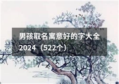 男孩取名寓意好的字大全2024（522个）