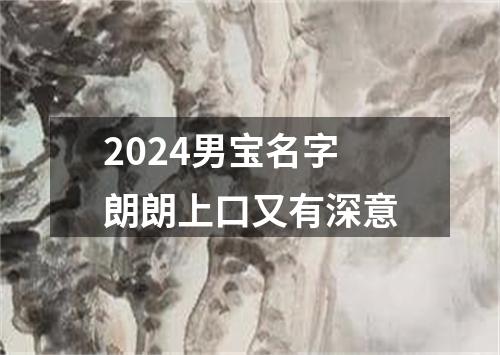 2024男宝名字朗朗上口又有深意