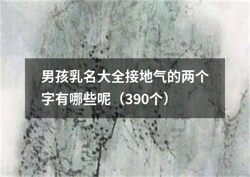 男孩乳名大全接地气的两个字有哪些呢（390个）