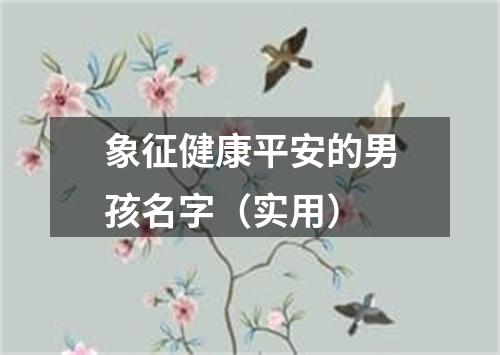 象征健康平安的男孩名字（实用）