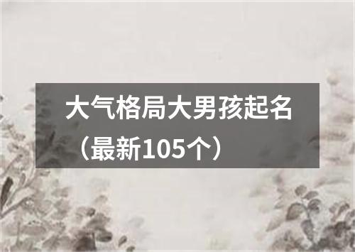 大气格局大男孩起名（最新105个）