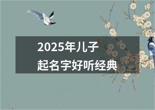 2025年儿子起名字好听经典