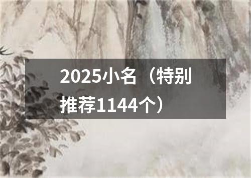 2025小名（特别推荐1144个）