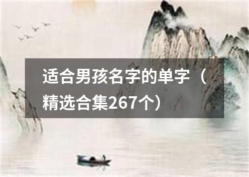 适合男孩名字的单字（精选合集267个）