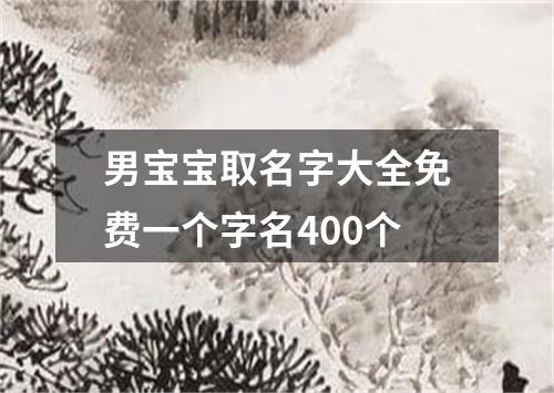 男宝宝取名字大全免费一个字名400个