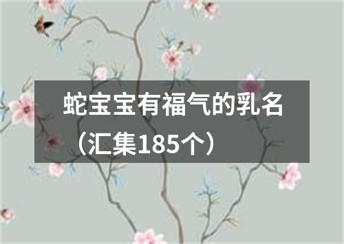 蛇宝宝有福气的乳名（汇集185个）