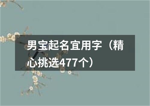 男宝起名宜用字（精心挑选477个）