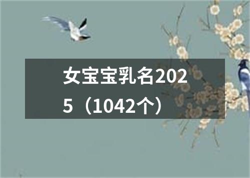 女宝宝乳名2025（1042个）