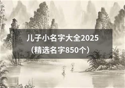 儿子小名字大全2025（精选名字850个）