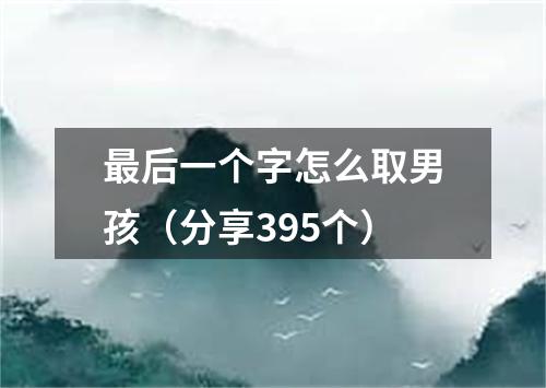 最后一个字怎么取男孩（分享395个）