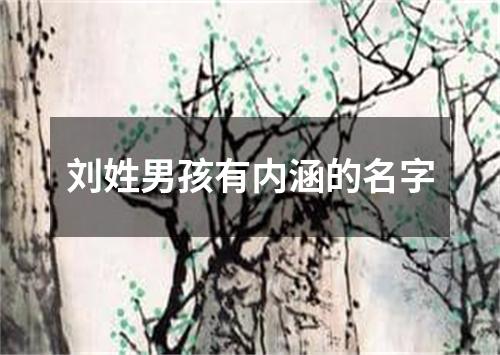 刘姓男孩有内涵的名字