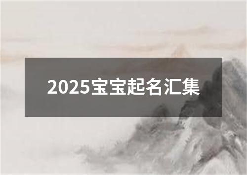 2025宝宝起名汇集