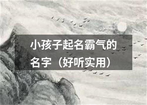 小孩子起名霸气的名字（好听实用）