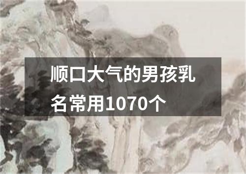 顺口大气的男孩乳名常用1070个