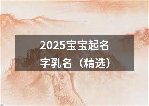 2025宝宝起名字乳名（精选）