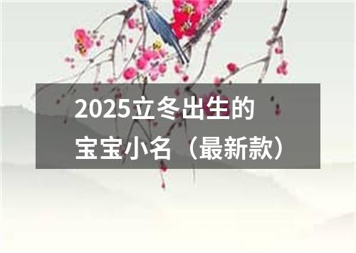 2025立冬出生的宝宝小名（最新款）