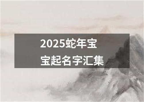 2025蛇年宝宝起名字汇集