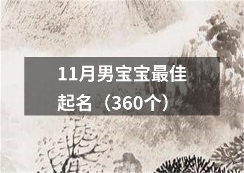 11月男宝宝最佳起名（360个）