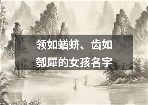 领如蝤蛴、齿如瓠犀的女孩名字