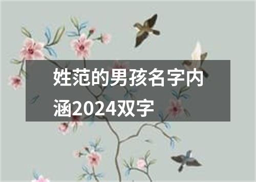 姓范的男孩名字内涵2024双字