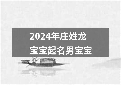 2024年庄姓龙宝宝起名男宝宝