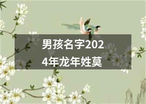 男孩名字2024年龙年姓莫