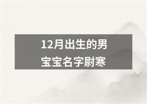 12月出生的男宝宝名字尉寒