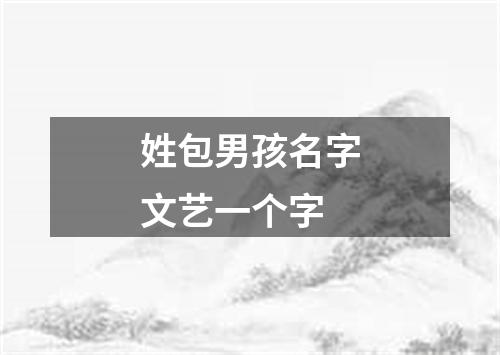 姓包男孩名字文艺一个字