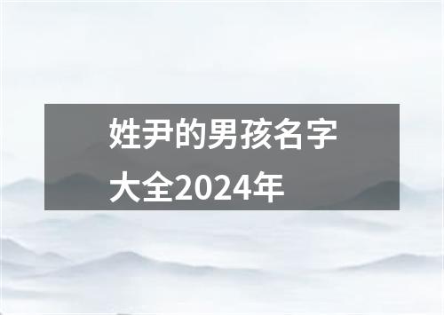 姓尹的男孩名字大全2024年