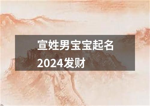 宣姓男宝宝起名2024发财