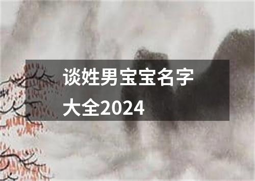 谈姓男宝宝名字大全2024