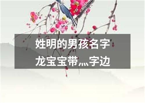 姓明的男孩名字龙宝宝带灬字边