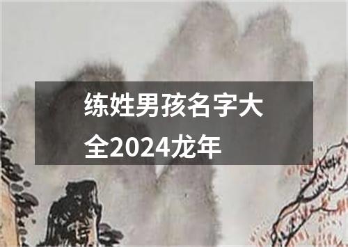 练姓男孩名字大全2024龙年