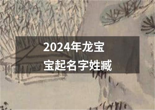 2024年龙宝宝起名字姓臧