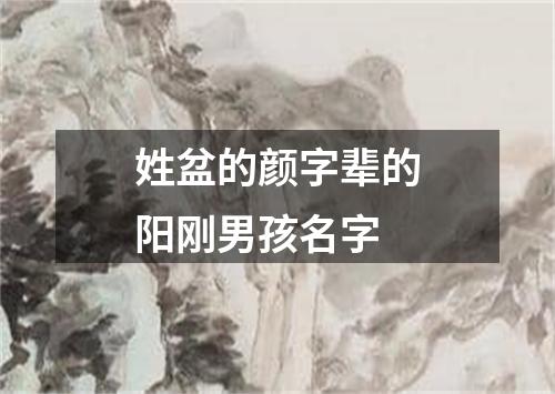 姓盆的颜字辈的阳刚男孩名字