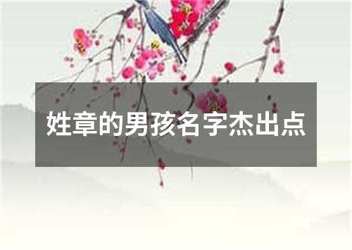 姓章的男孩名字杰出点