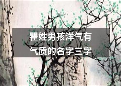 瞿姓男孩洋气有气质的名字三字