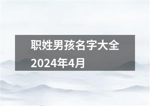 职姓男孩名字大全2024年4月