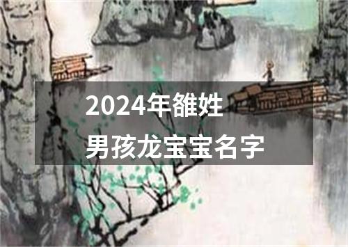 2024年雒姓男孩龙宝宝名字