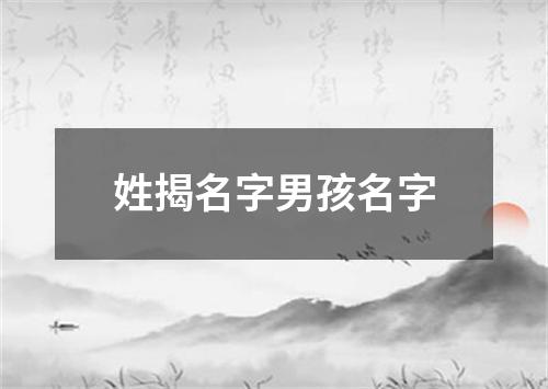 姓揭名字男孩名字