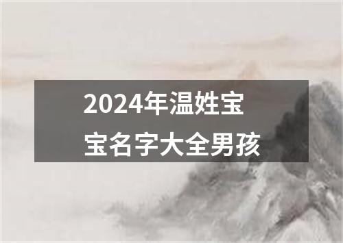 2024年温姓宝宝名字大全男孩