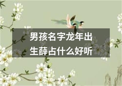 男孩名字龙年出生薛占什么好听