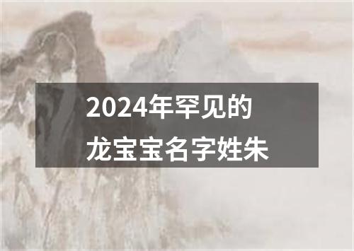 2024年罕见的龙宝宝名字姓朱