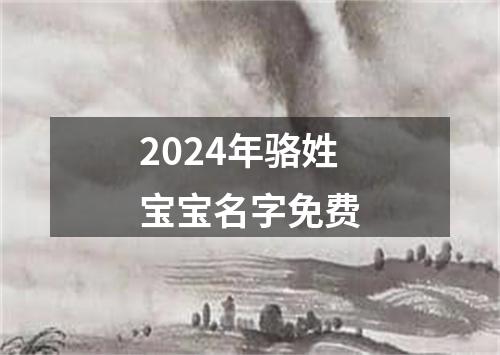 2024年骆姓宝宝名字免费