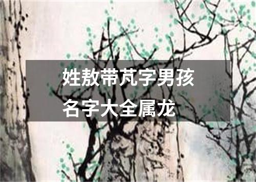 姓敖带芃字男孩名字大全属龙