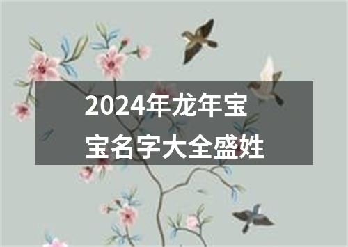 2024年龙年宝宝名字大全盛姓