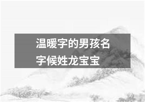 温暖字的男孩名字候姓龙宝宝