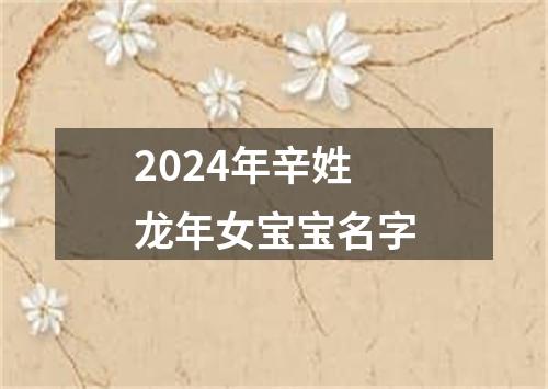 2024年辛姓龙年女宝宝名字